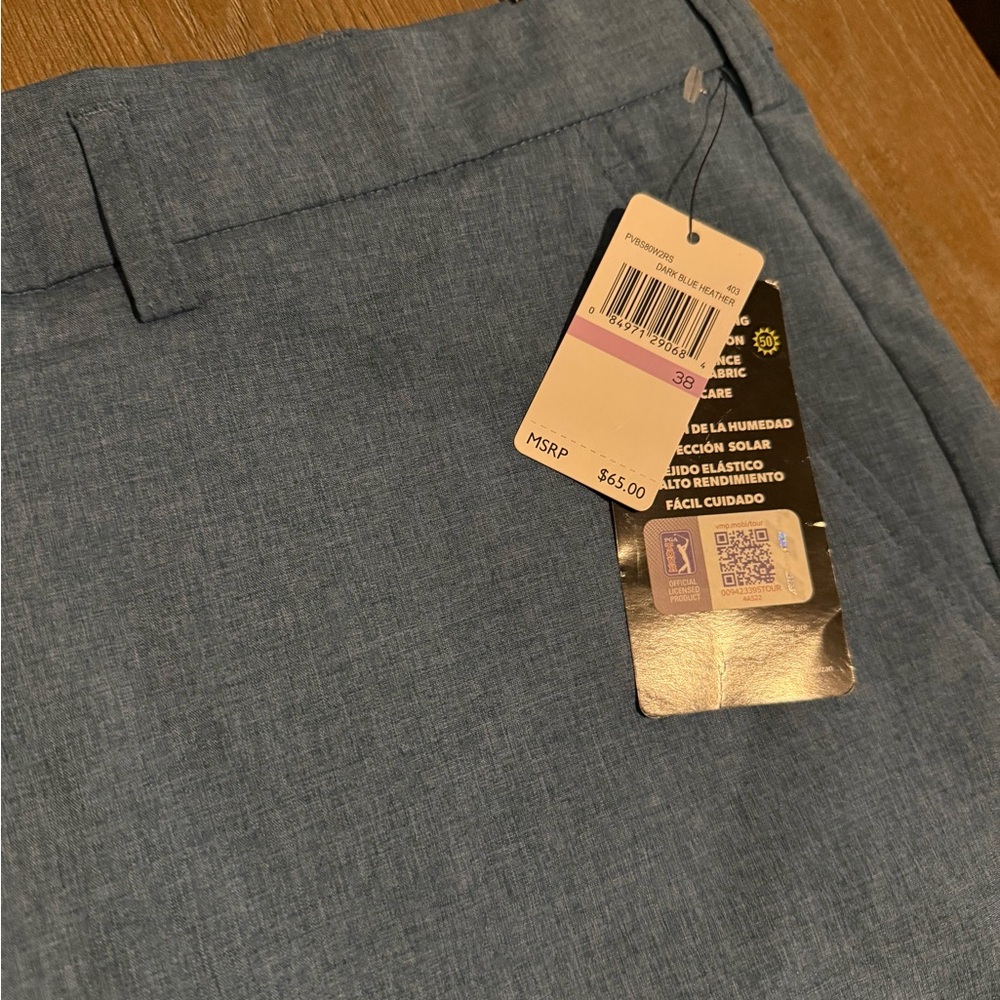 PGA Tour Men’s Blue Golf Shorts – Performance Stretch